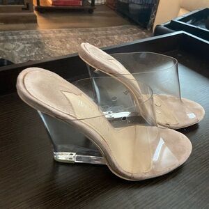 Transparent Wedge Heels